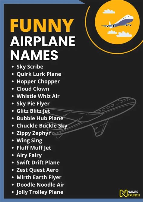 what are some good fake airplane names
